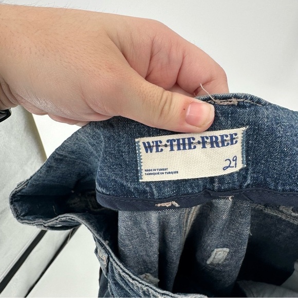 NEW Free People OASIS DENIM CROP Size 29 Dark Wash Jeans Barrel - Picture 7 of 10